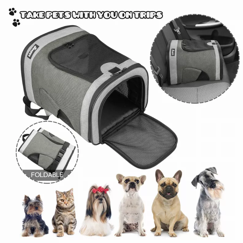 JESPET Pet Backpack Carrier for Small Dog, Puppy (Soft Carrier)