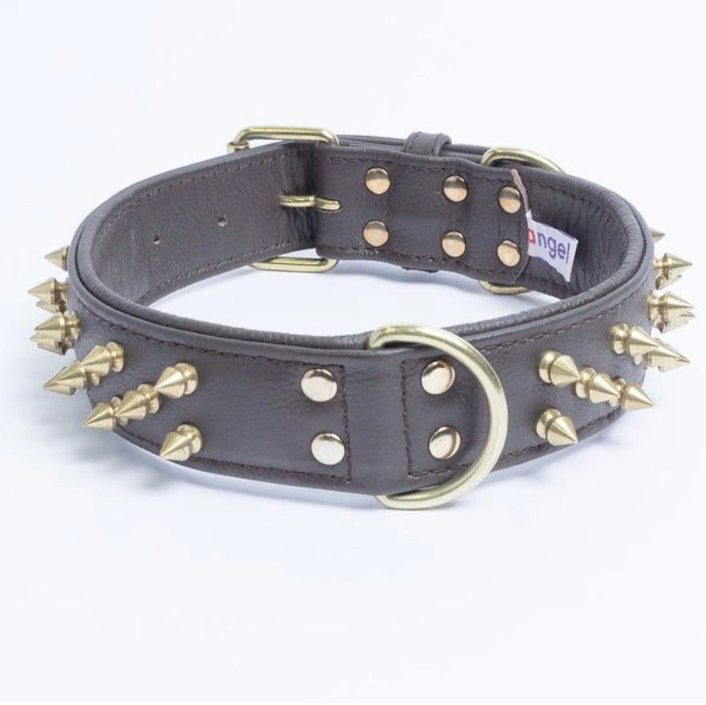 Amsterdam Multi Line Spiked Dog Collar by Angel