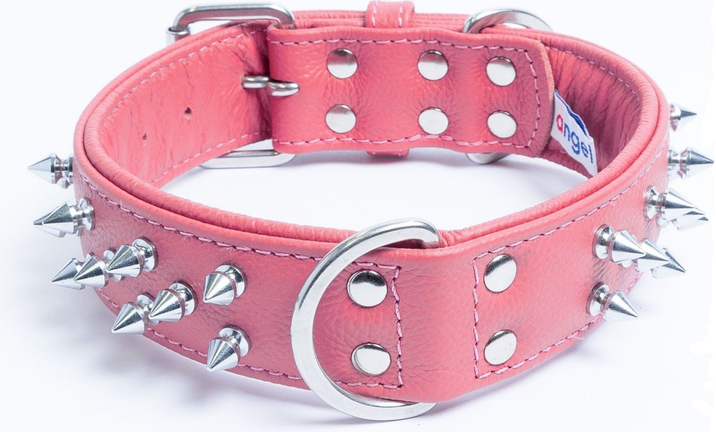 Amsterdam Multi Line Spiked Dog Collar by Angel