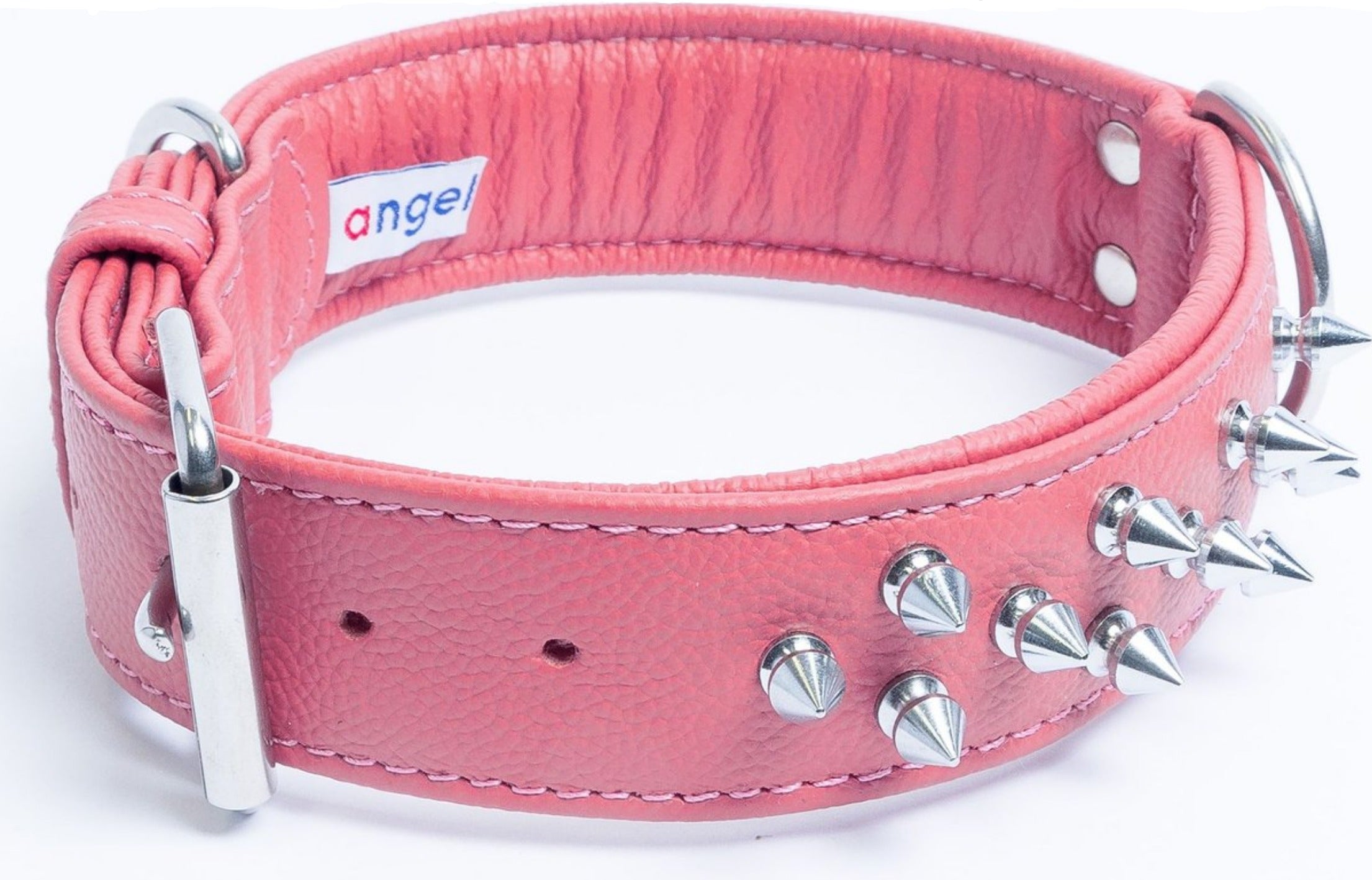 Amsterdam Multi Line Spiked Dog Collar by Angel