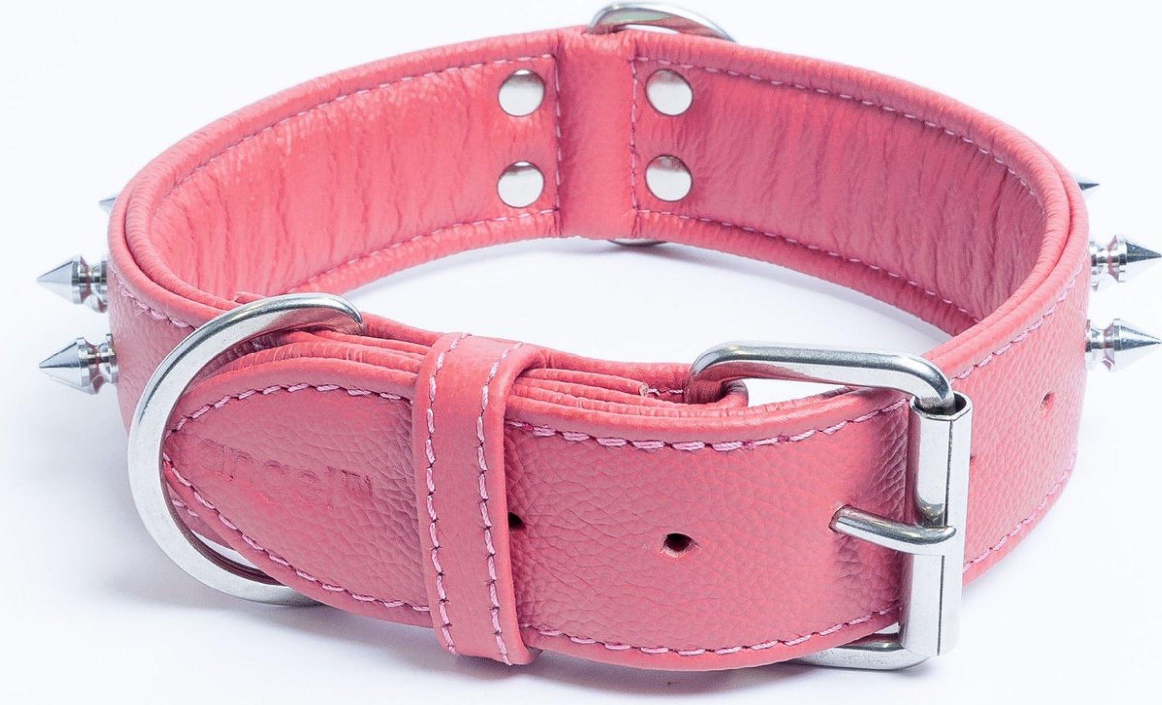 Amsterdam Multi Line Spiked Dog Collar by Angel