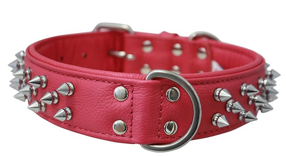 Amsterdam Multi Line Spiked Dog Collar by Angel