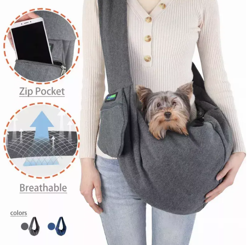 JESPET Comfy Pet Sling for Small Dog Cat (Hands Free Sling Bag)