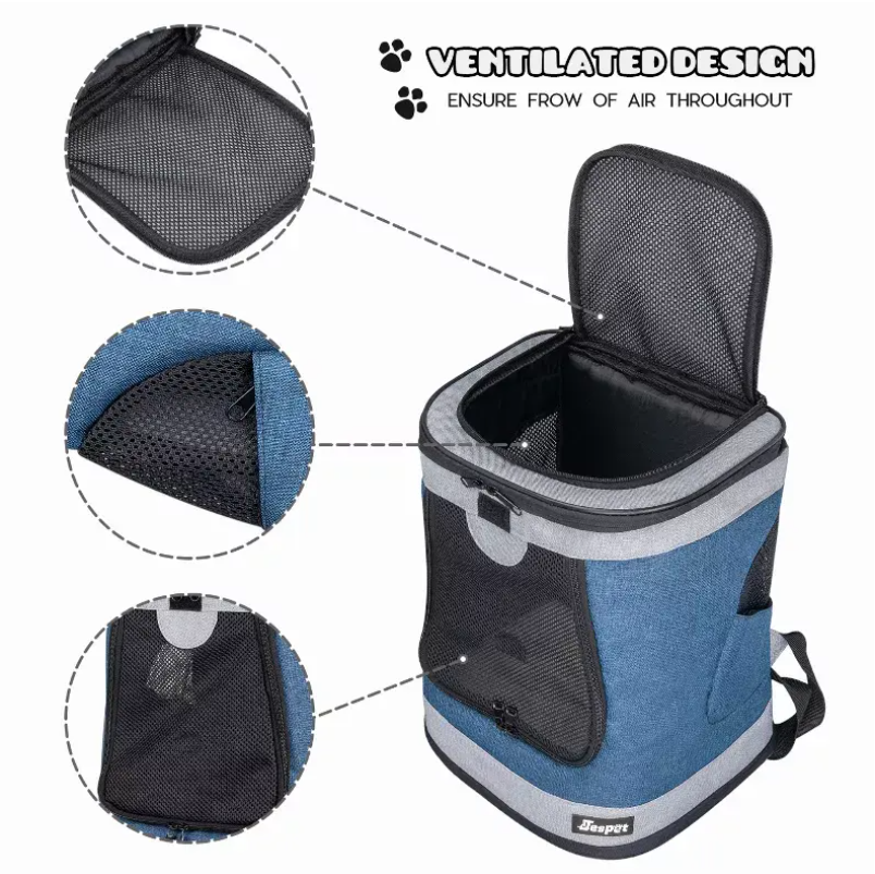 JESPET Pet Backpack Carrier for Small Dog, Puppy (Soft Carrier)