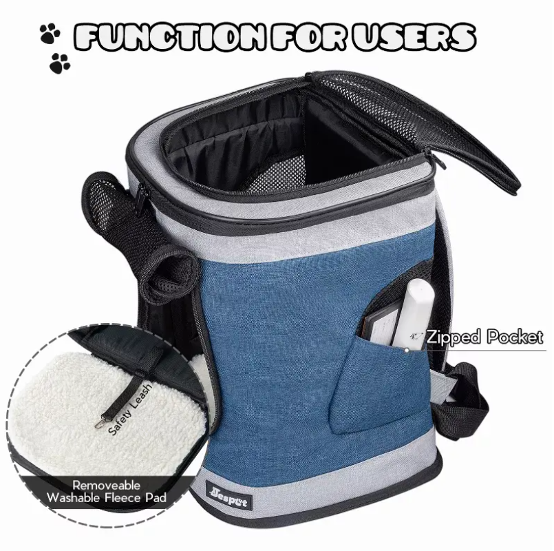 JESPET Pet Backpack Carrier for Small Dog, Puppy (Soft Carrier)