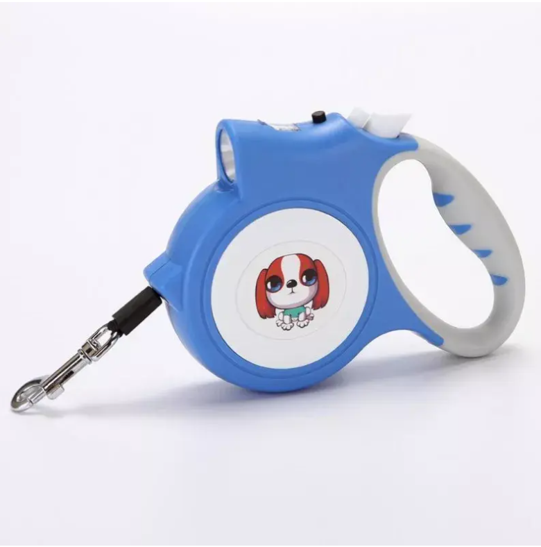 LED Light Retractable Nylon Dog Leash