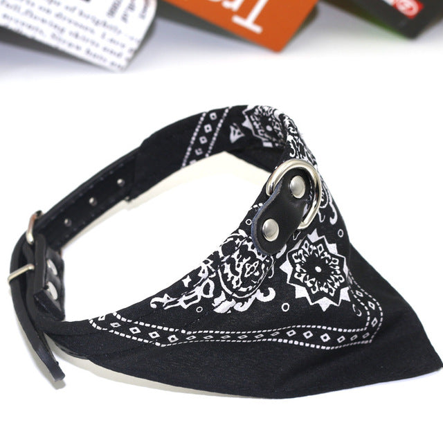 Small Pet Collar PU Adjustable Scarf