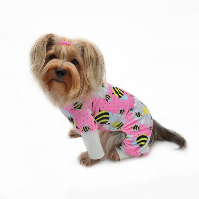 Ultra Soft Plush Minky Bumblebee & Flower Pajamas