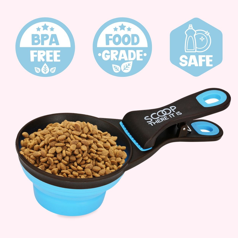 "Scoop There It Is!" Blue Dog Food Scooper