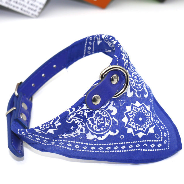 Small Pet Collar PU Adjustable Scarf