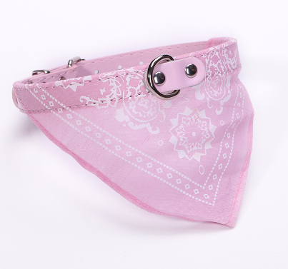 Small Pet Collar PU Adjustable Scarf