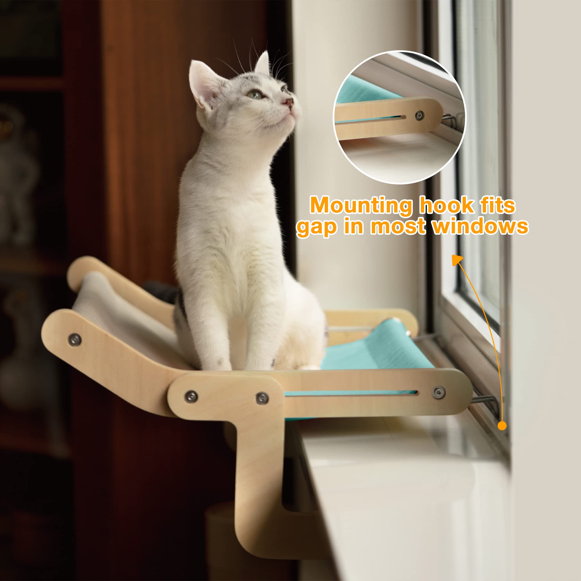 Mewoofun Sturdy Cat Window Perch Hammock