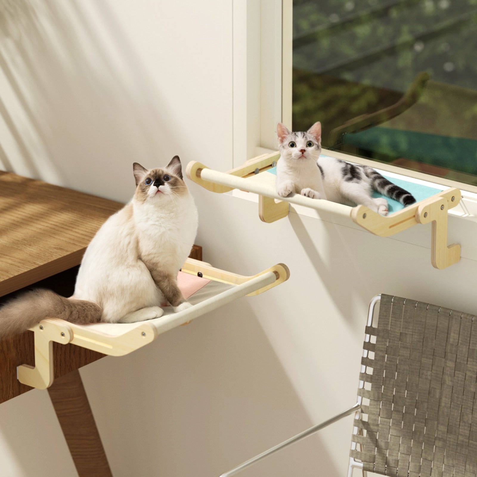 Mewoofun Sturdy Cat Window Perch Hammock