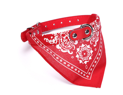 Small Pet Collar PU Adjustable Scarf