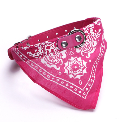 Small Pet Collar PU Adjustable Scarf